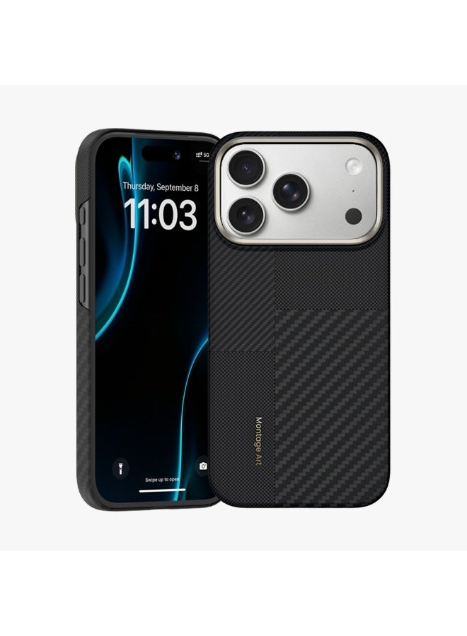 بينكس جراب Benks المميز لهاتف iPhone 17 Pro بتصميم مونتاج فني، متوافق مع زر التحكم بالكاميرا، ومتوافق مع MagSafe، جراب حماية عسكري مصنوع من ألياف كيفلر من دوبونت - Image 1